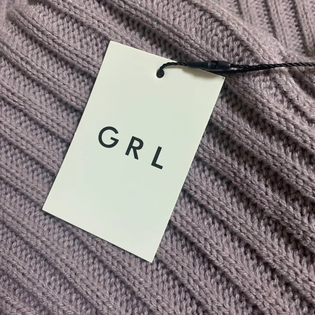 [Sin usar] Vestido de punto GRL Grail Talla única violeta | 【未使用】ニット ワンピース GRL グレイル フリーサイズ 紫