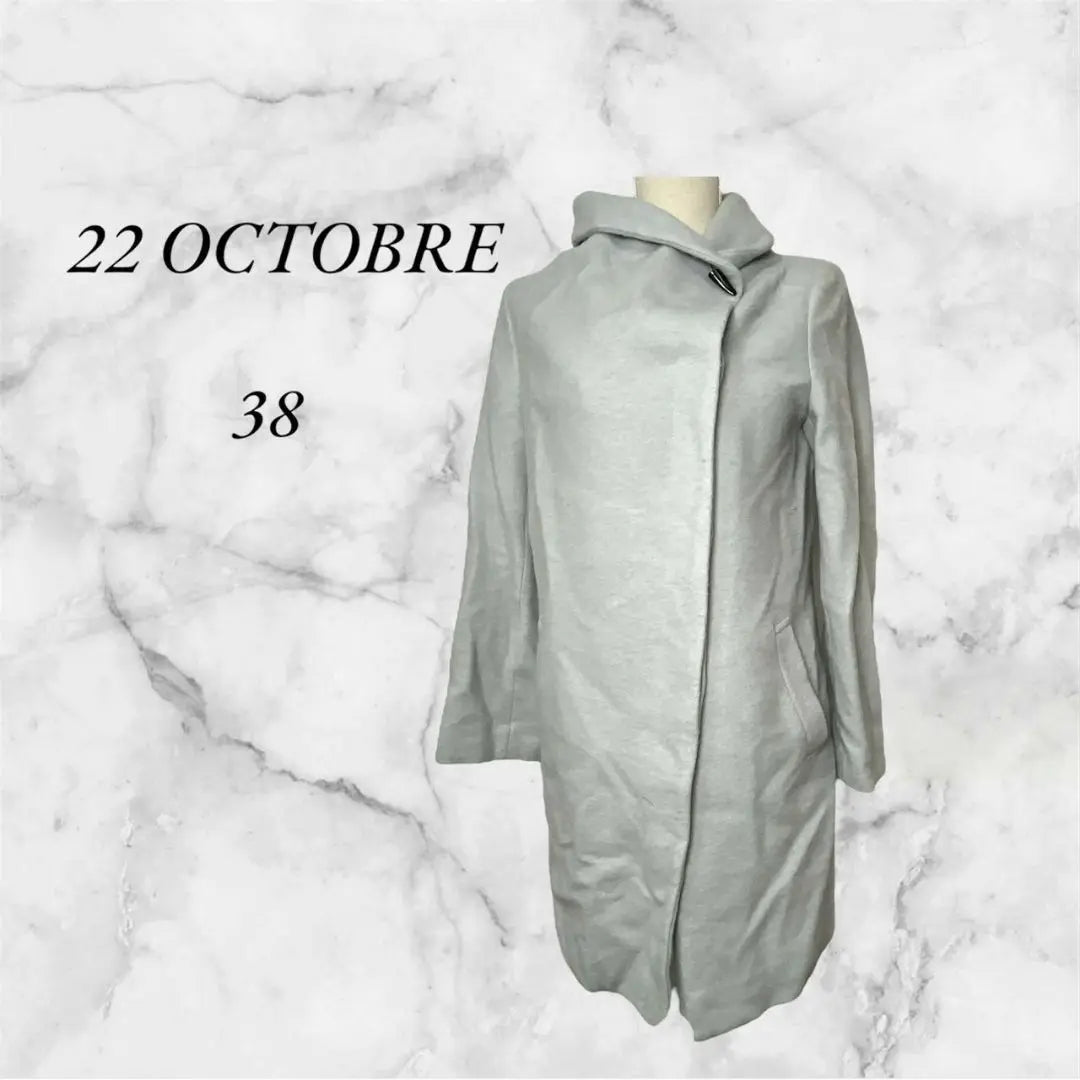 Abrigo largo Vendeau Octobre para mujer, talla 38, gris, combinación de invierno