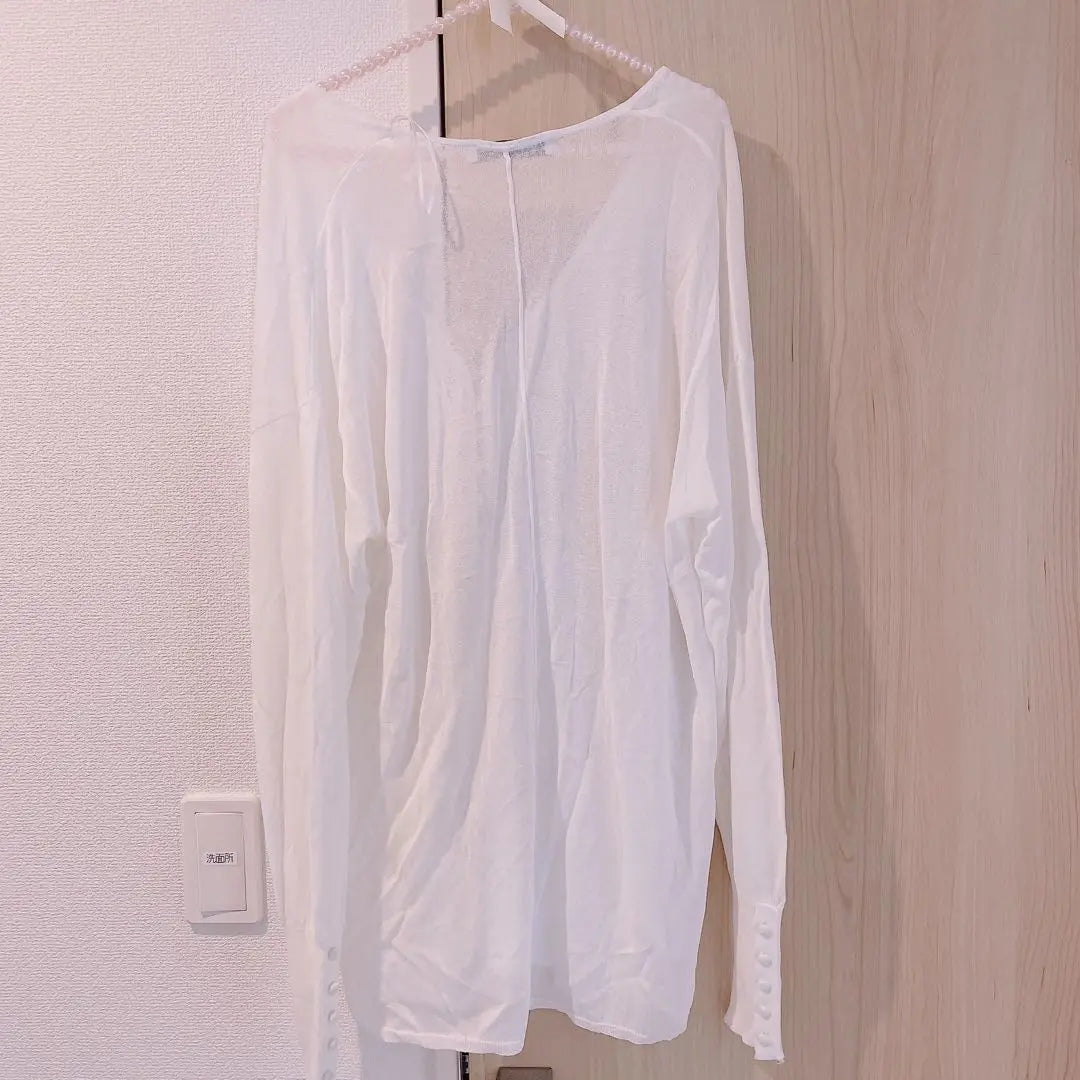 [Good condition] ZARA White Lace Haori Long Sleeve