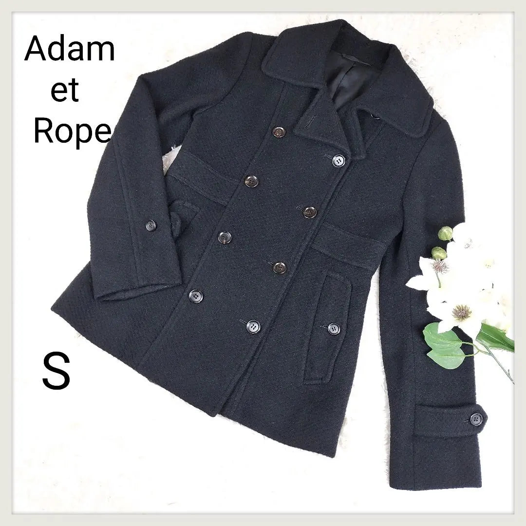 Adam Erope Angola Double Mid-length Black Peacoat S