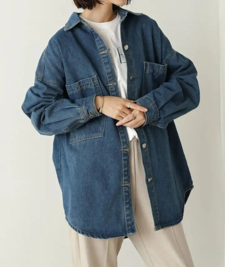 [New tag included] Sold out!! ️Very popular bouge rolled denim outerwear