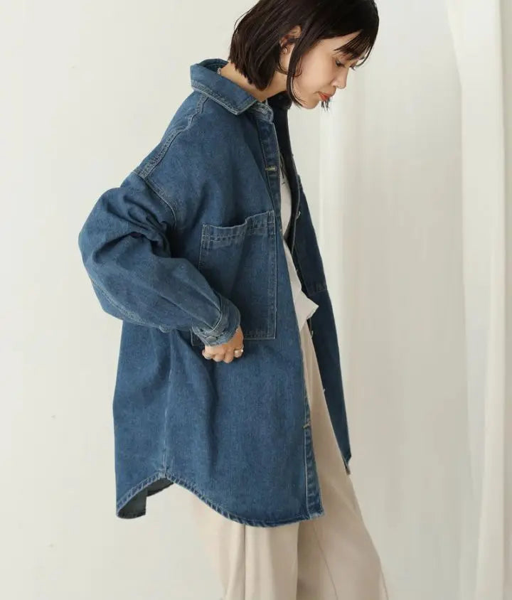 [New tag included] Sold out!! ️Very popular bouge rolled denim outerwear