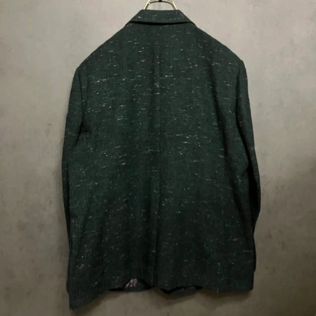 [Unused grade] Tailored jacket, unusual fabric, lining, green, L