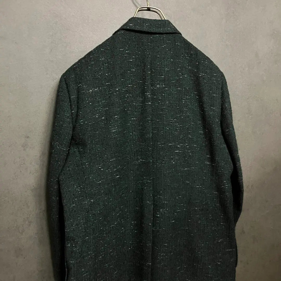 [Unused grade] Tailored jacket, unusual fabric, lining, green, L