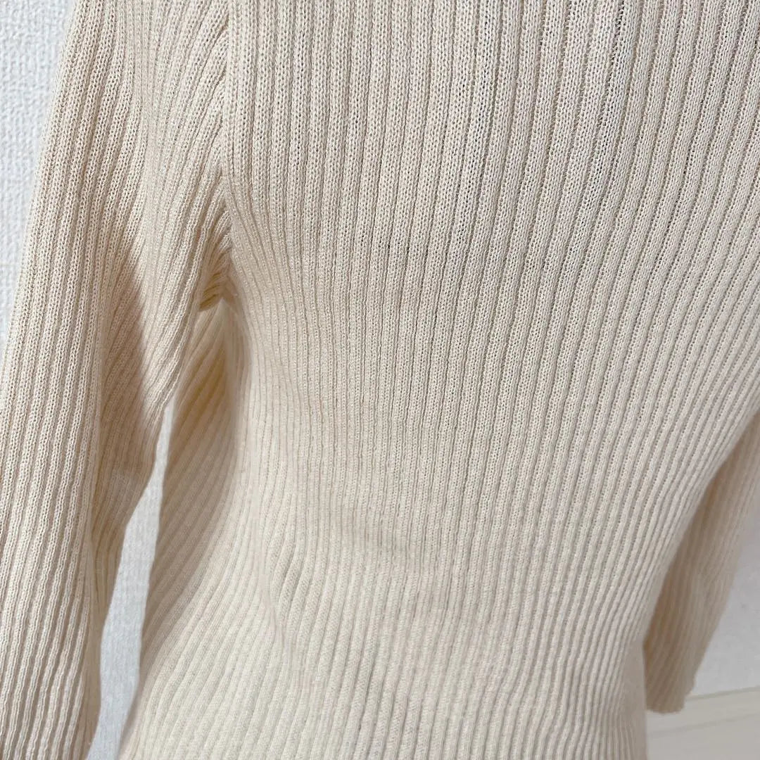 ♡ Vintage ♡ Long sleeve rib knit sweater mock neck made in Japan Showa retro | ♡ヴィンテージ♡ 長袖リブニット　セーター　モックネック　日本製　昭和レトロ