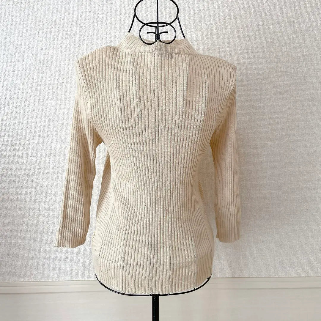 ♡ Vintage ♡ Long sleeve rib knit sweater mock neck made in Japan Showa retro | ♡ヴィンテージ♡ 長袖リブニット　セーター　モックネック　日本製　昭和レトロ