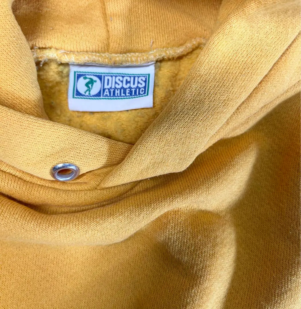 Vintage 90s DISCUS ATHLETIC sweatshirt hoodie yellow