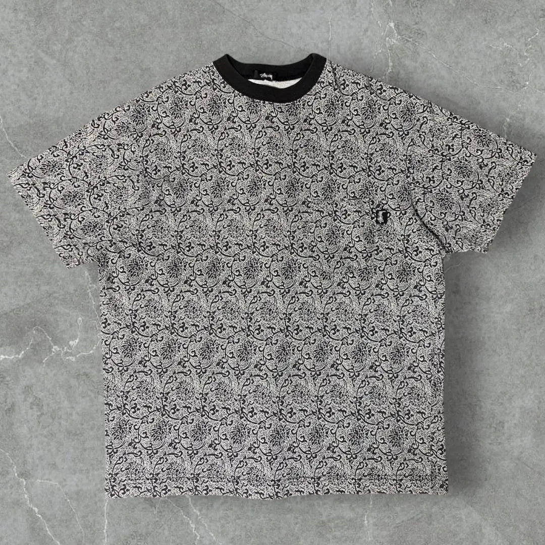 [Museum class/phantom class] 80S OLD STUSSY Total pattern T -shirt Paisley pattern