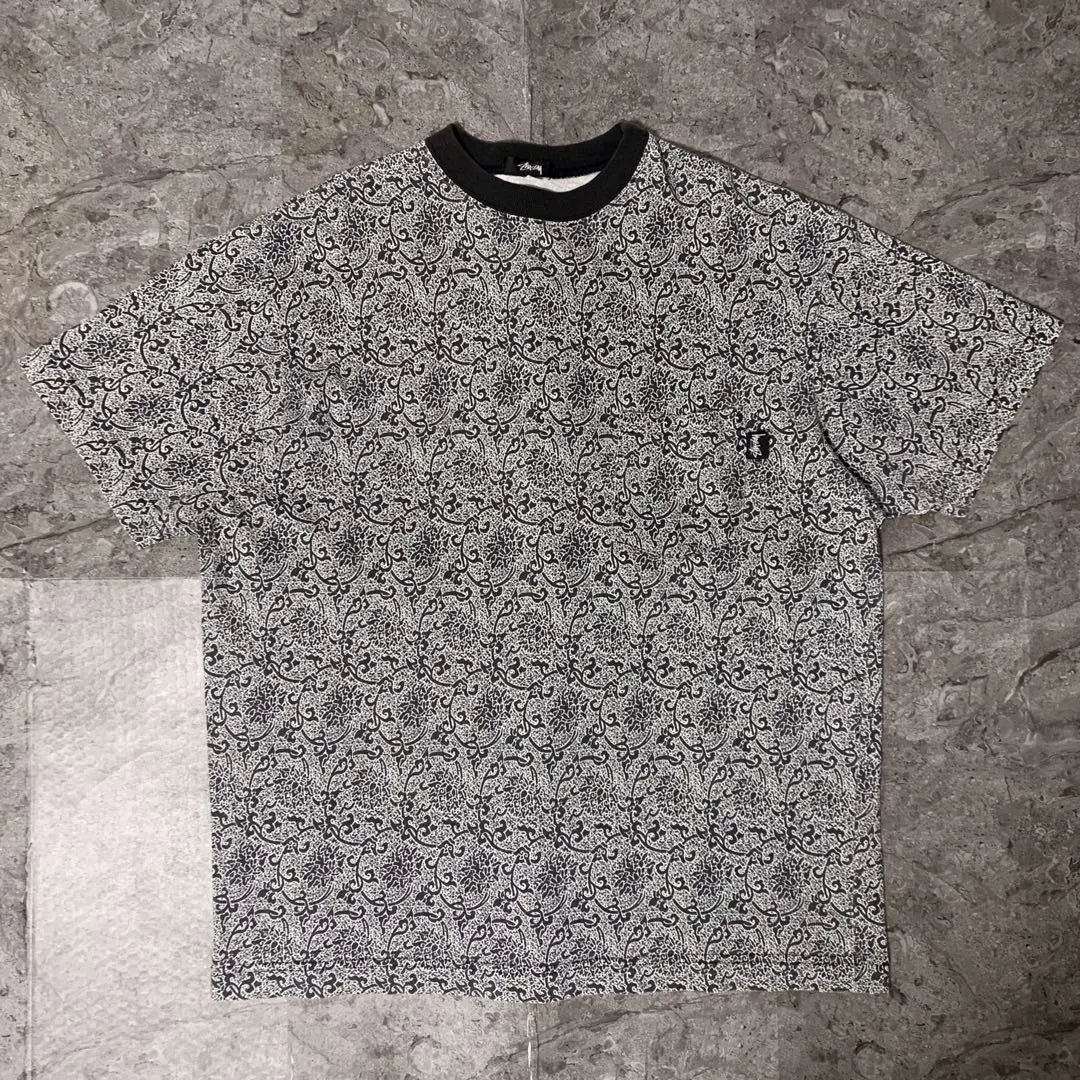 [Museum class/phantom class] 80S OLD STUSSY Total pattern T -shirt Paisley pattern