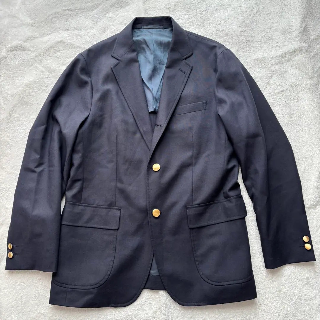 ✨Good condition✨Green label relaxing tailored jacket Navy blur gold button L