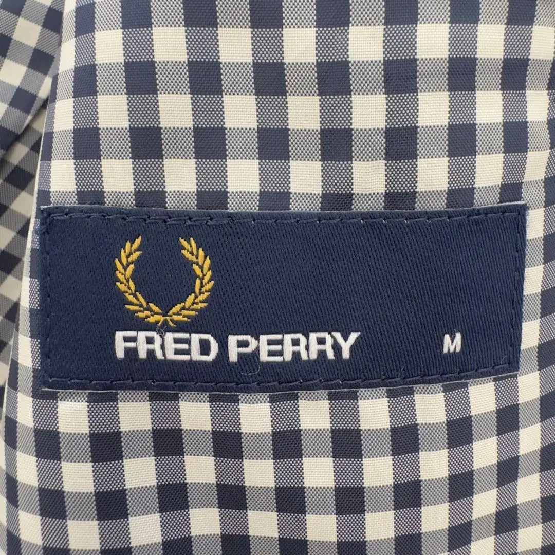 Fred Perry✨Tailored jacket, collar switching design, covered button, pin badge