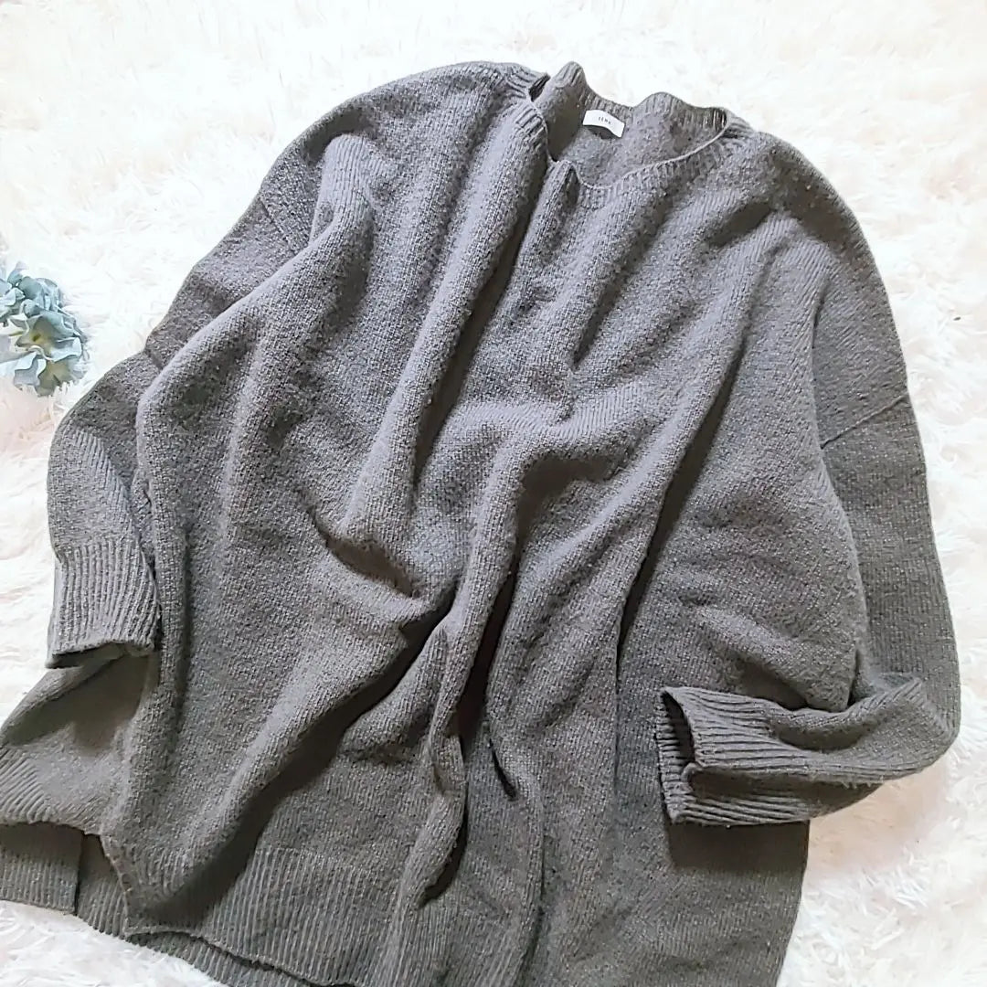 Jena Crew Wide Pullover Wool Boat Neck Started OK Gray | イエナ クルーワイド プルオーバー ウール ボートネック 重ね着OK グレー