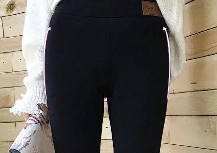 [Winter sale! ] Back brushed leggings thick tights cold weather stretch material XXL