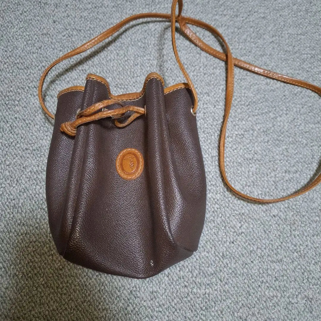 Retro Hunting World Brown Leather Drawstring Sacoche