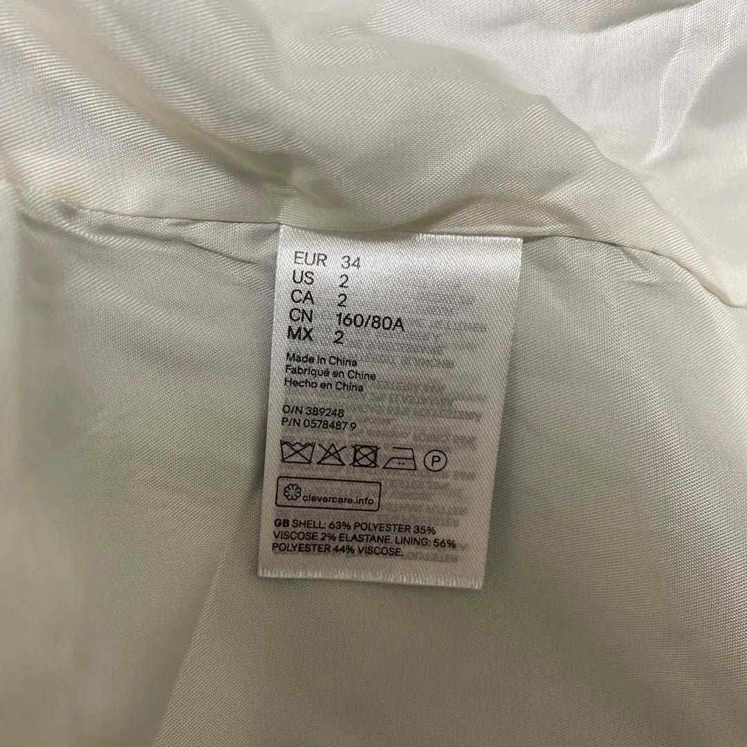 z520 [H&amp;M] Chaqueta con mangas fruncidas, mangas 3/4, sin botones, para mujer