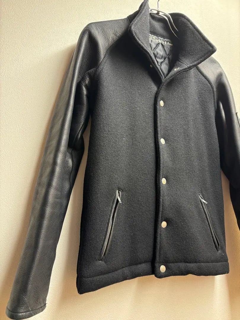 Deer leather Melton DELAY by win&sons Delay Stadium Jacket M