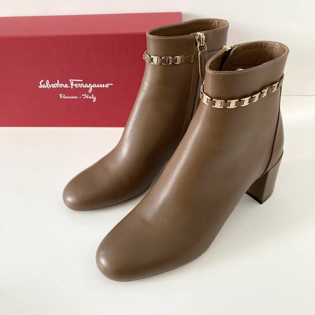 Salvatore Ferragamo Gancini Chain Boots