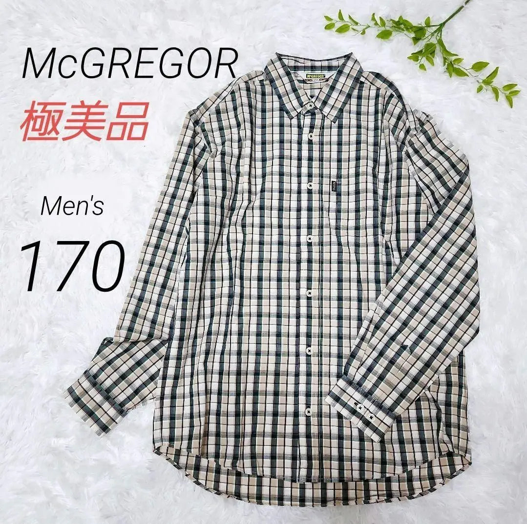 [Extremely Good Condition] McGREGOR Men's Long Sleeve Shirt Plaid Pattern 170