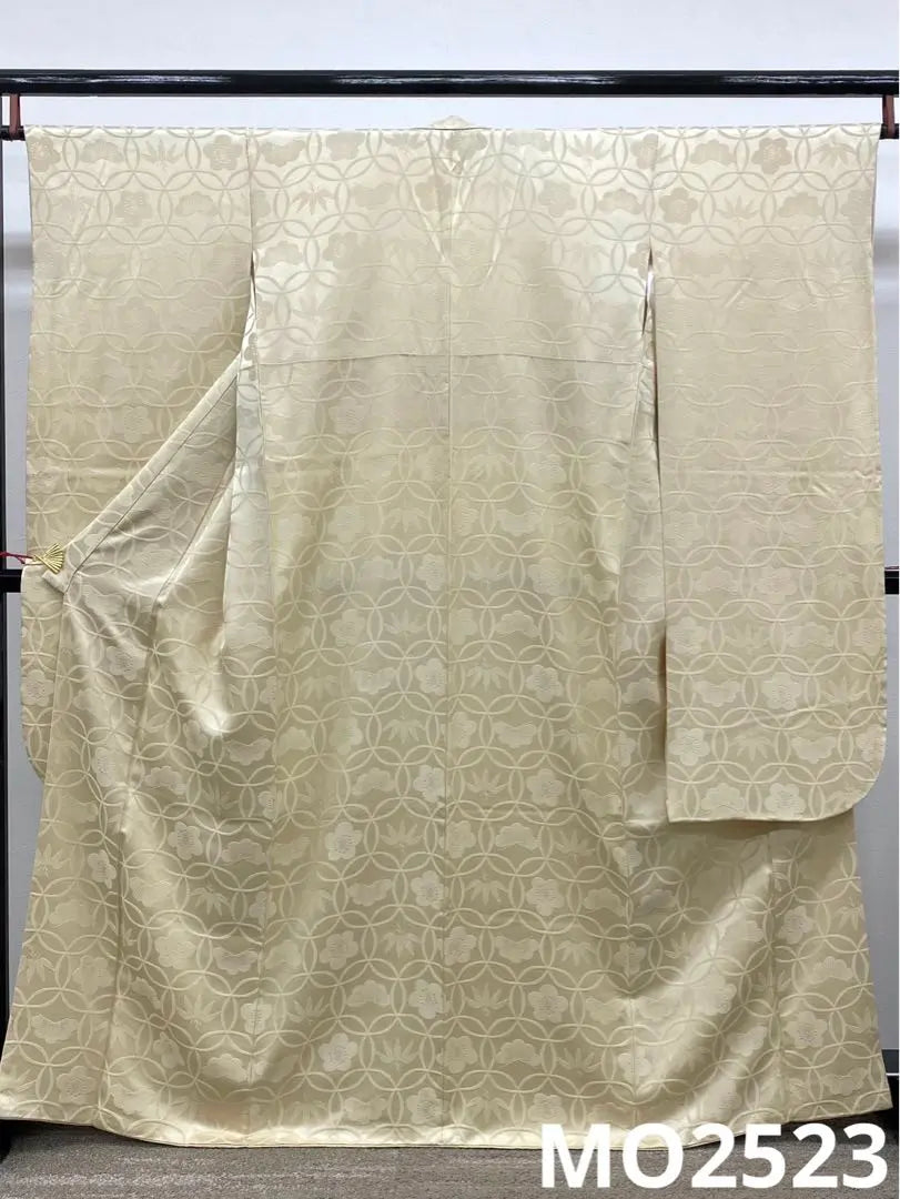 Plain furisode, simple, dull color, length 161cm, water-repellent finish