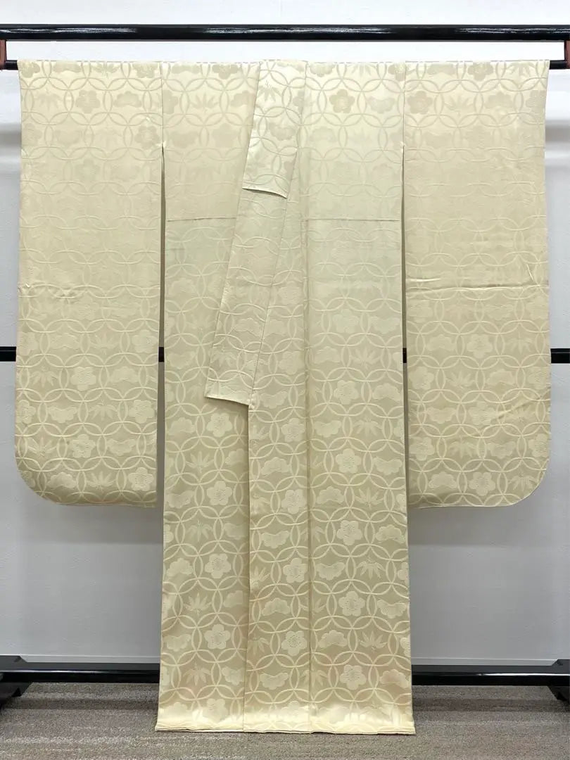 Plain furisode, simple, dull color, length 161cm, water-repellent finish