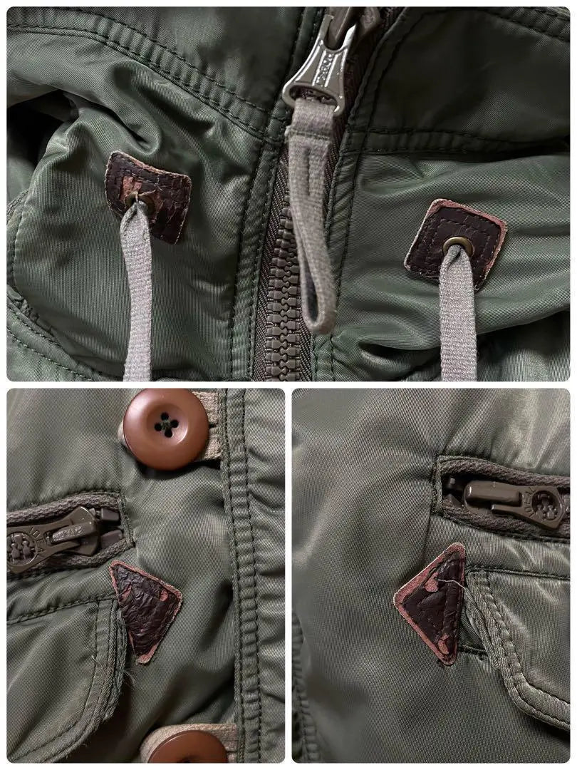 G.O.A Vintage Flight Jacket Vest Military IDEAL Zipper