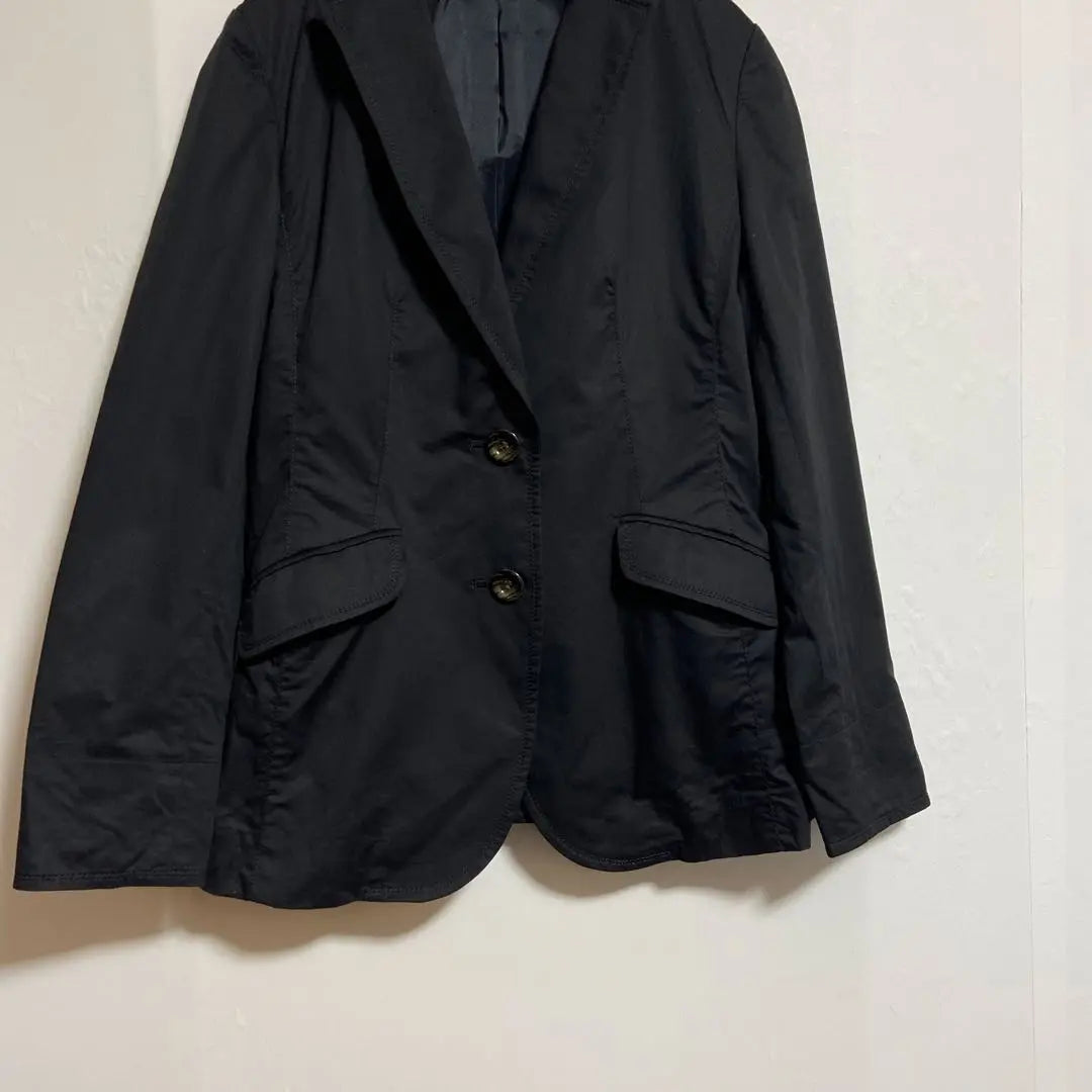 [Pridor] Tokyo Style Tailored Jacket Hemp Mixed Simple Black 5 | 【プリドール】東京スタイル　テーラードジャケット　麻混　シンプル　ブラック　5