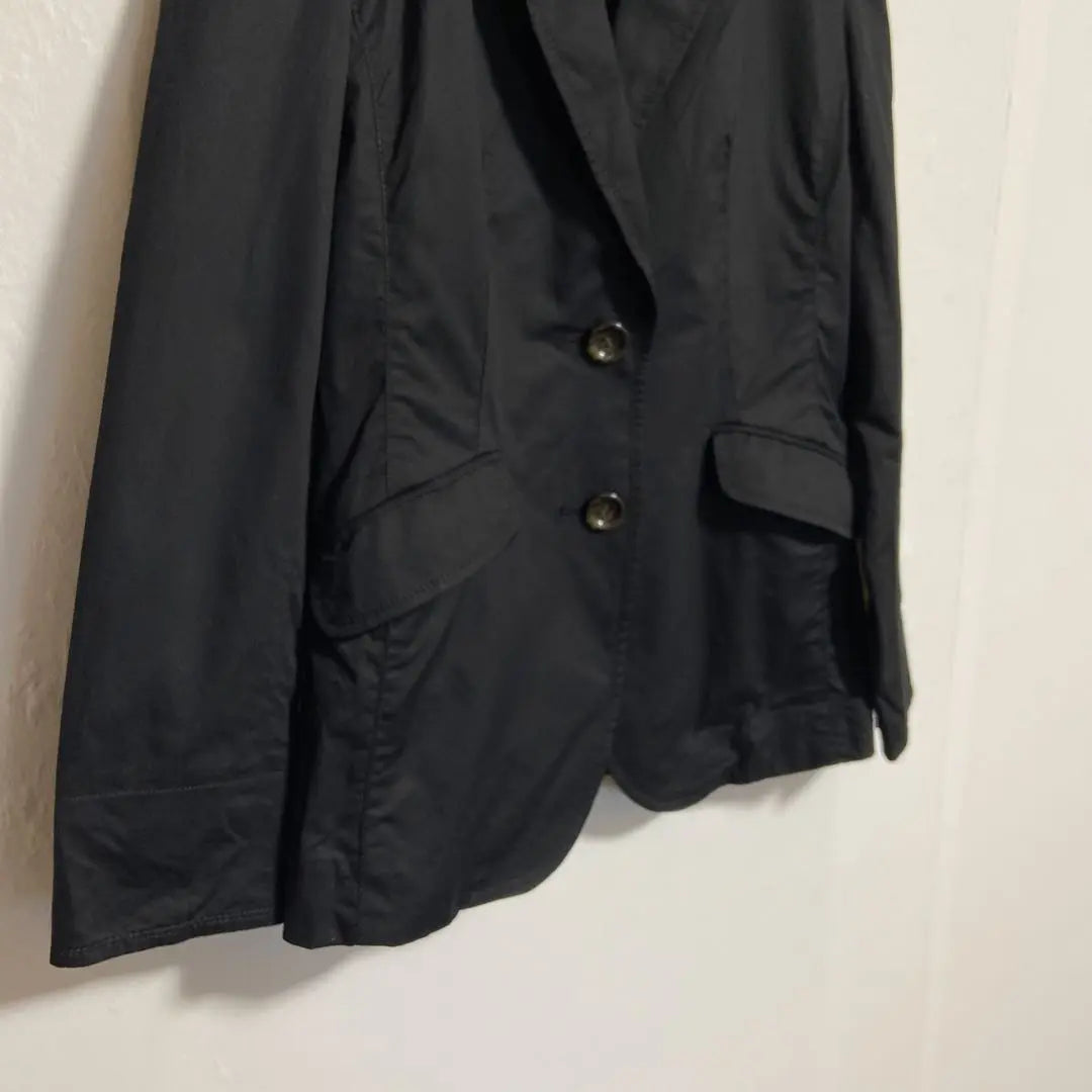 [Pridor] Tokyo Style Tailored Jacket Hemp Mixed Simple Black 5 | 【プリドール】東京スタイル　テーラードジャケット　麻混　シンプル　ブラック　5