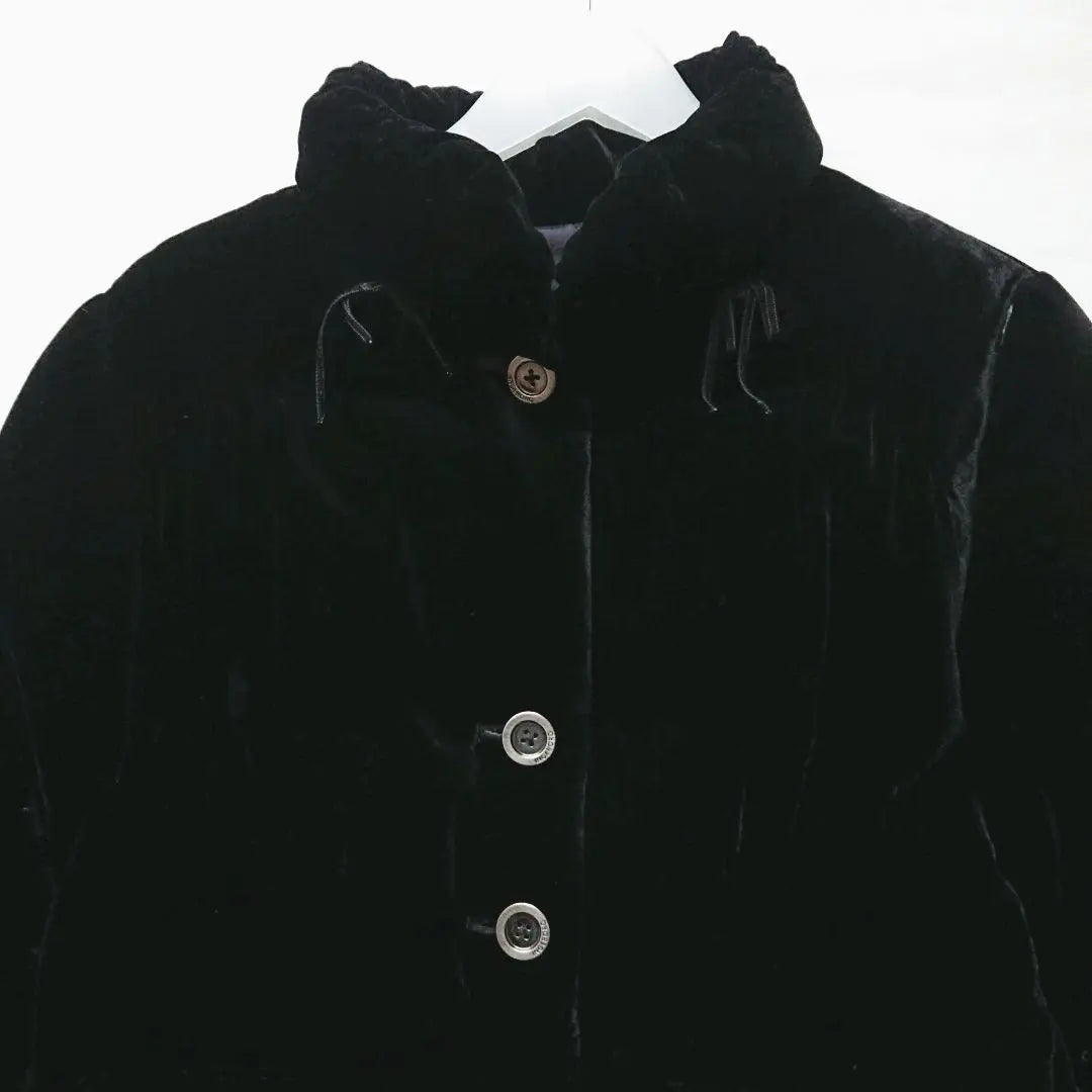 Beautiful condition Ingeborg velvet down jacket coat black black