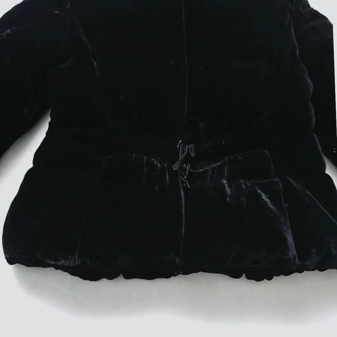 Beautiful condition Ingeborg velvet down jacket coat black black