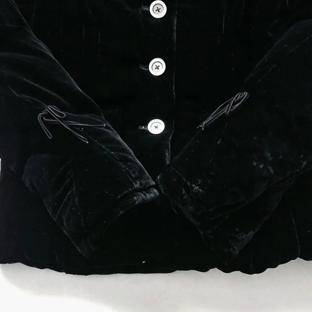 Beautiful condition Ingeborg velvet down jacket coat black black