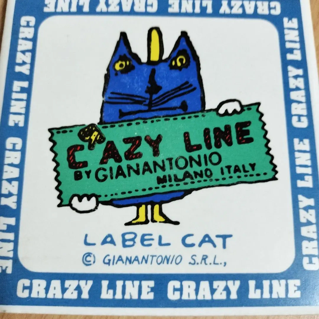 CRAZY LINE♡ Cat Design Coaster Tile ITALY 1 piece