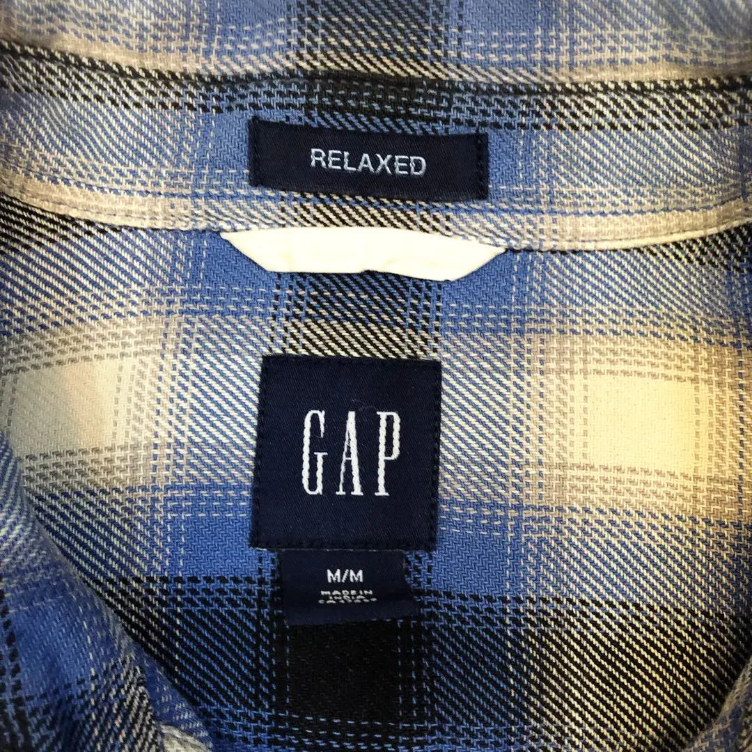 Rare! 00S OLD GAP Old Gap Nel Shirt Ombre Shadow