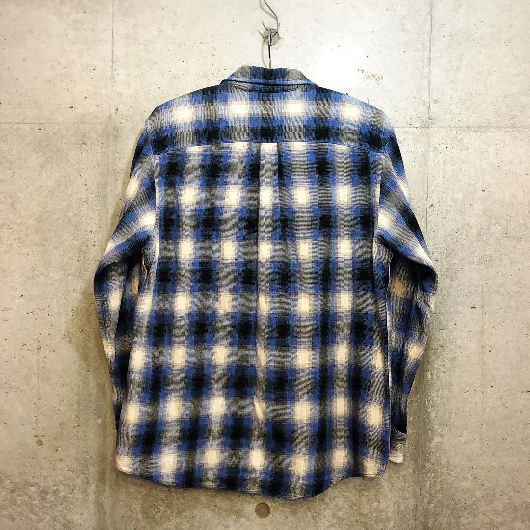 Rare! 00S OLD GAP Old Gap Nel Shirt Ombre Shadow