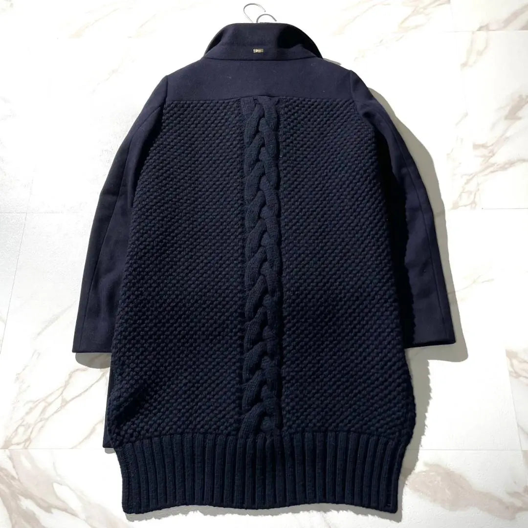 Superb condition ✨HERNO Down coat Knit switching 42 Navy Rare