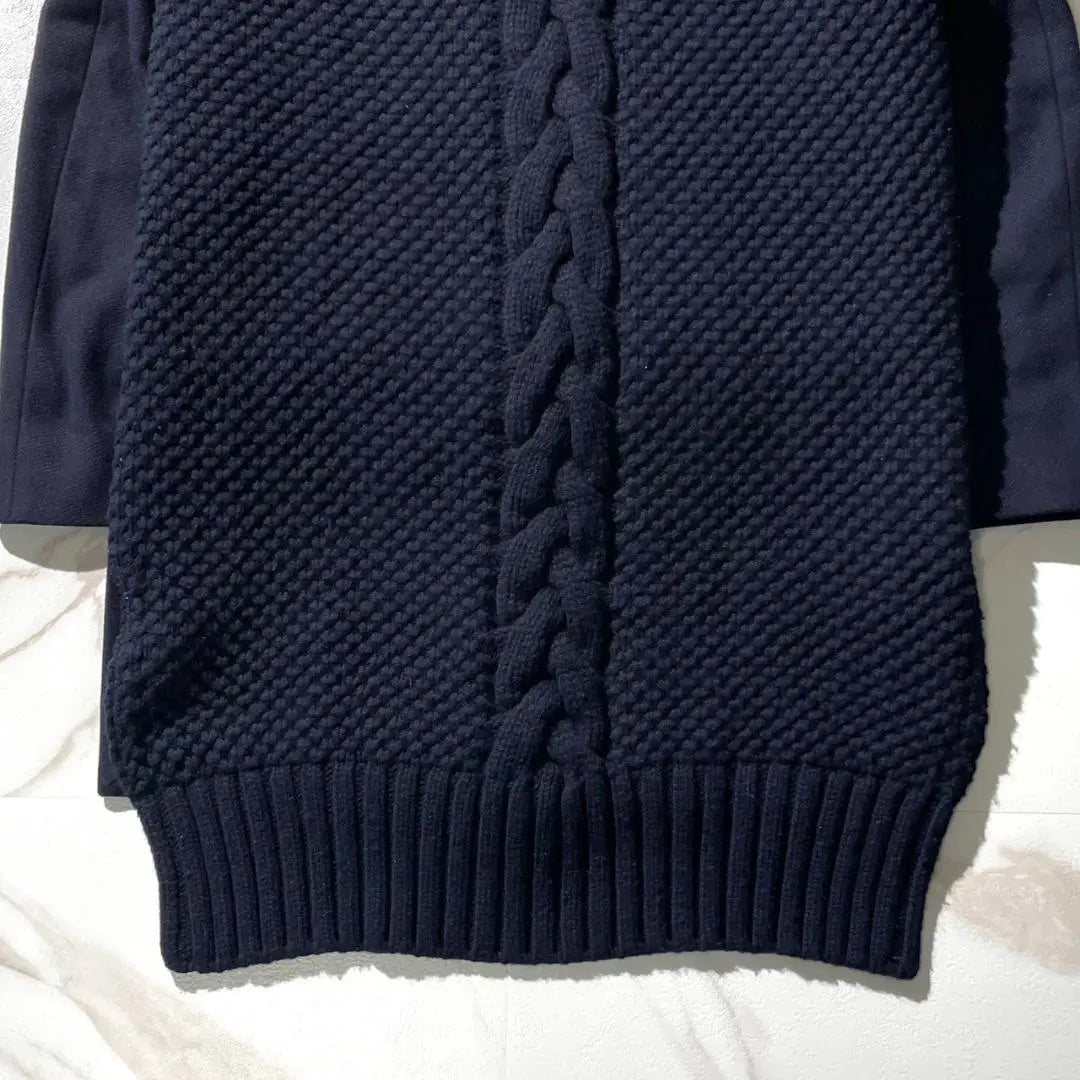 Superb condition ✨HERNO Down coat Knit switching 42 Navy Rare