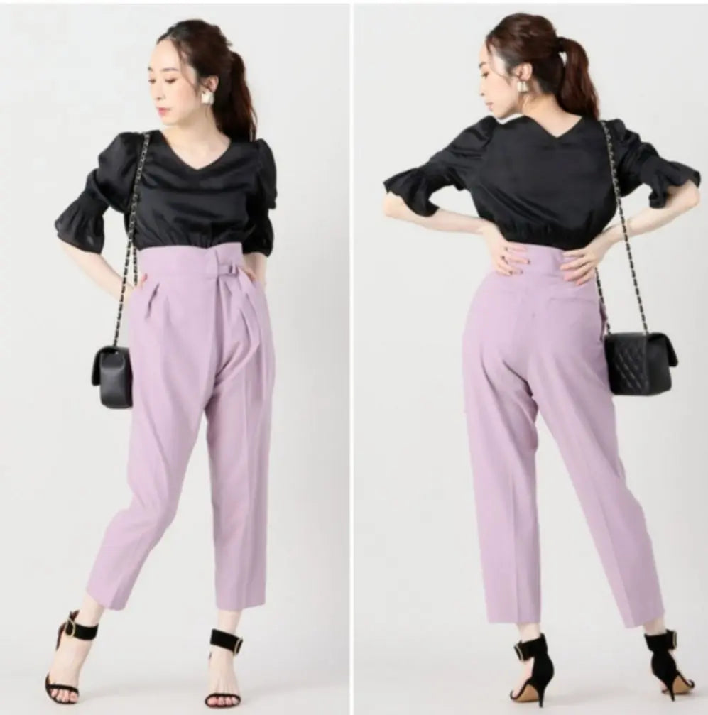 Noble NOBLE with belt wrap slouch pants 36