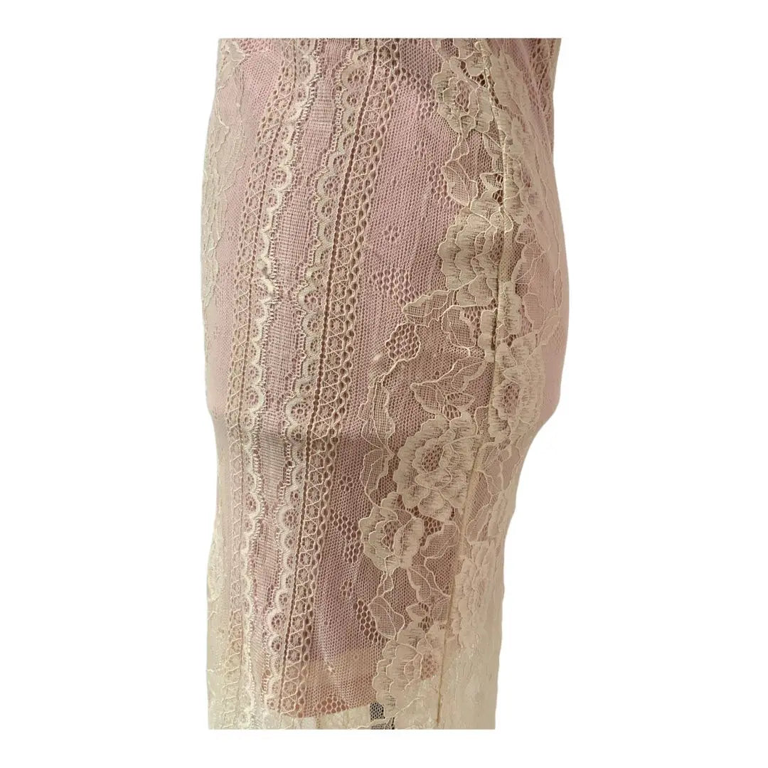 andmary knit lace dress