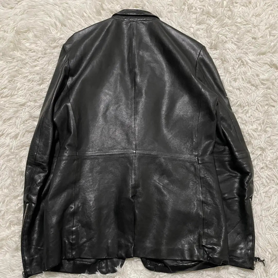 00's y2k Custom Culture Lamb Leather Jacket L Equivalent Multi-Zip