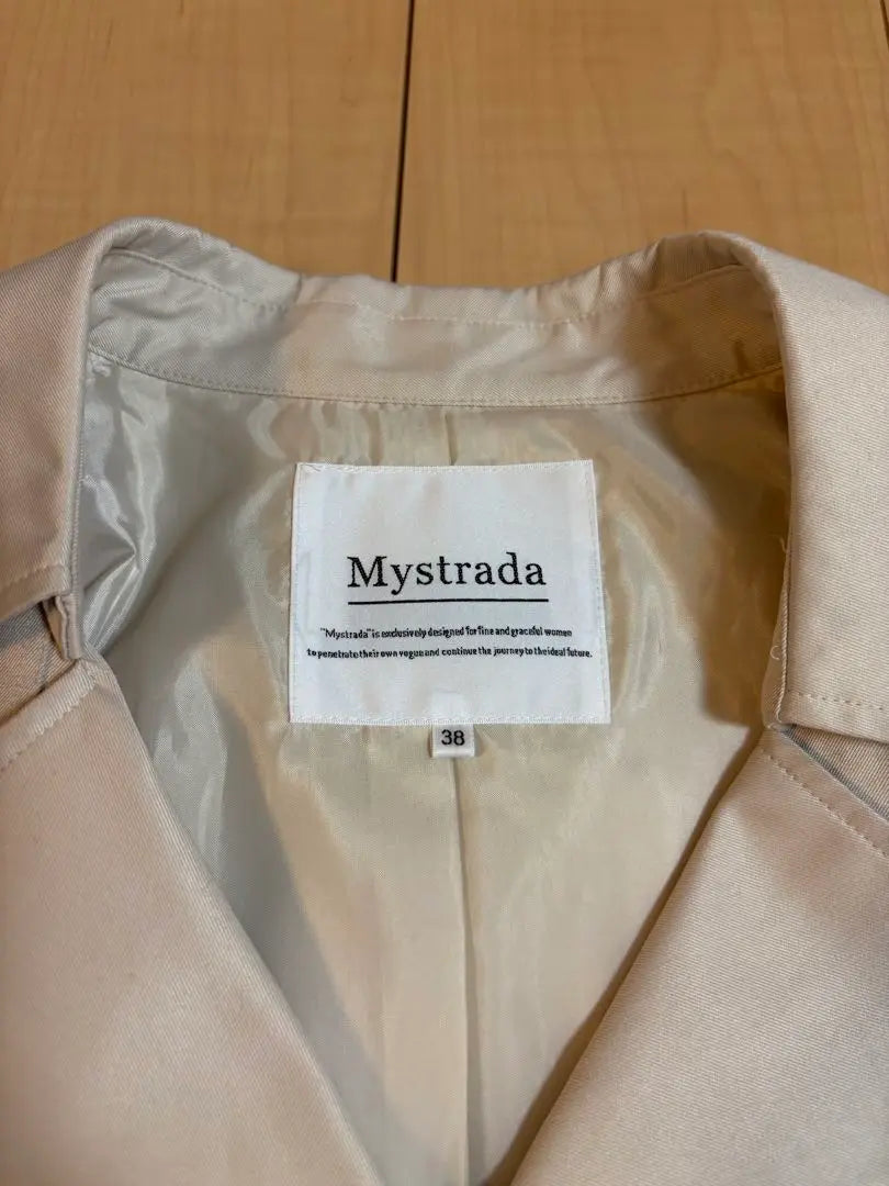 Gabardina Mystrada A con cinturón línea beige 38 m | mystrada Aライン ベルト付 トレンチコート ベージュ 38 M