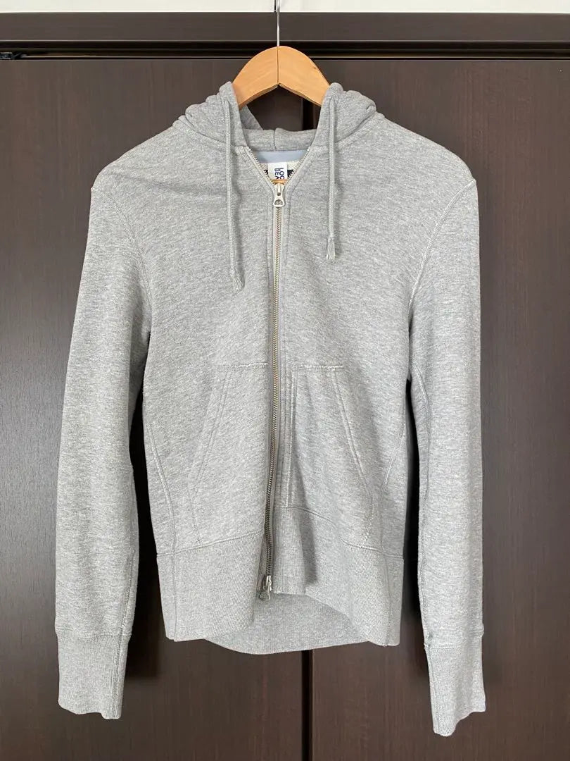 LOOPWHEELER BEAMS Grey Full Zip Hoodie