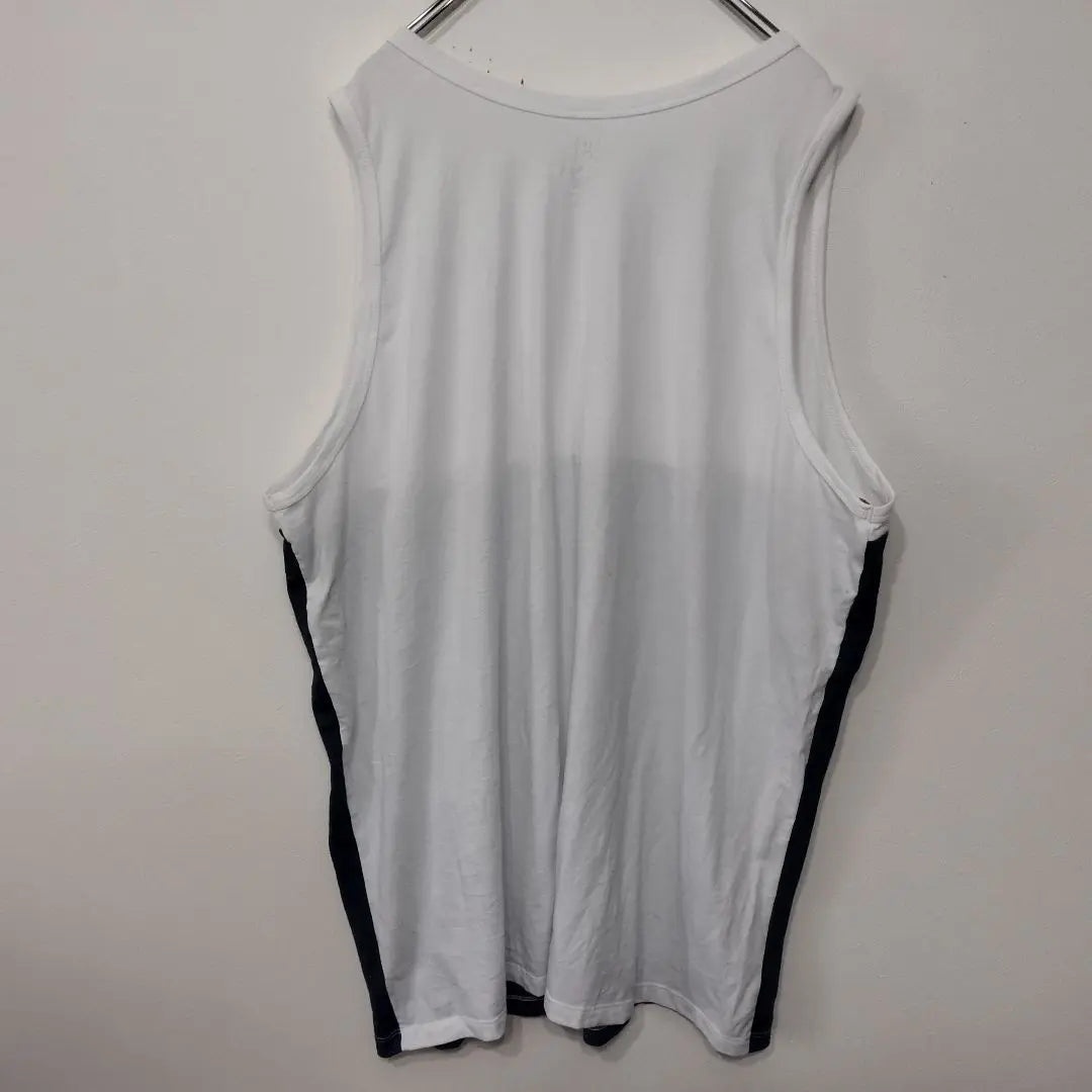 USA Vintage GEORGE Tank Top 2XL White Navy Two-tone