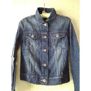 967y [Autumn/Winter outfit] VEVS vintage clothing G-jacket denim jacket for women