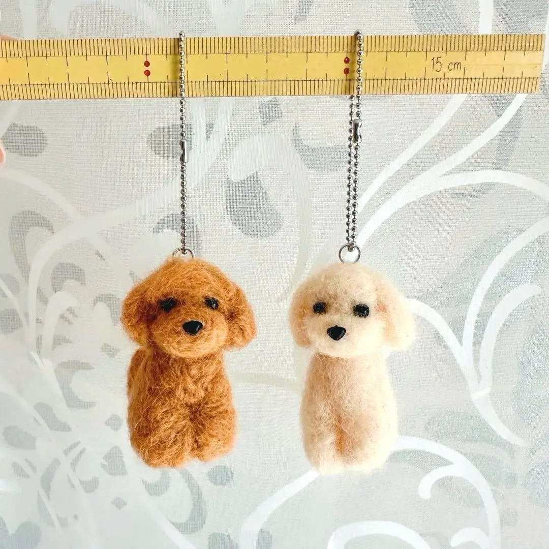 ⭐️Toy Poodle Strap Good Friend Set♡Putted Animal Handmade Wool Felt