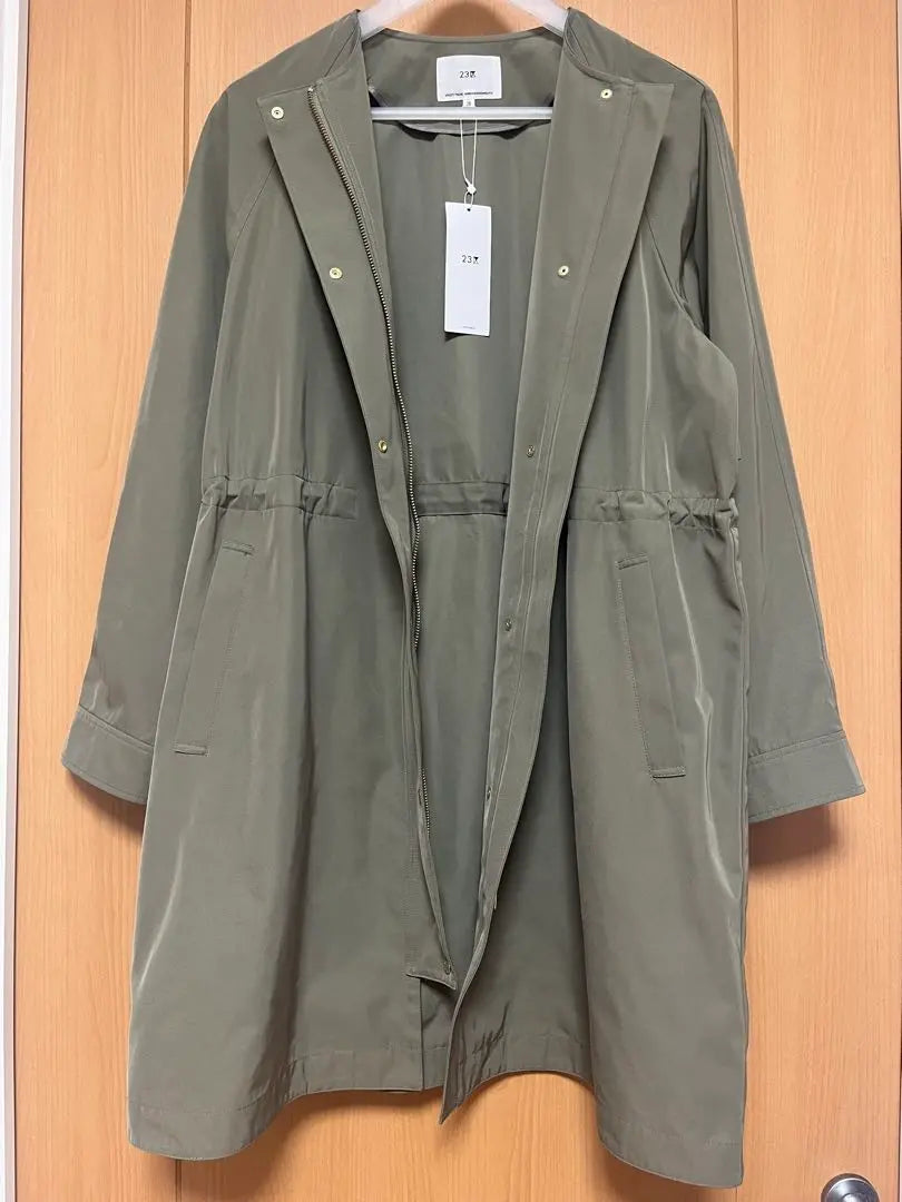 23 Wards [Water-repellent treatment] Light twill no-collar coat 38