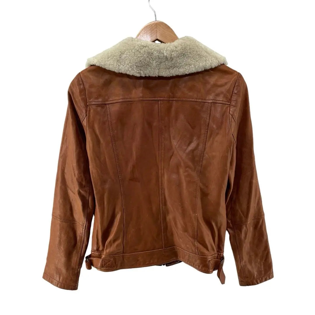 Chaqueta de cuero Boa de Banana Republic, talla XS, marrón, para mujer