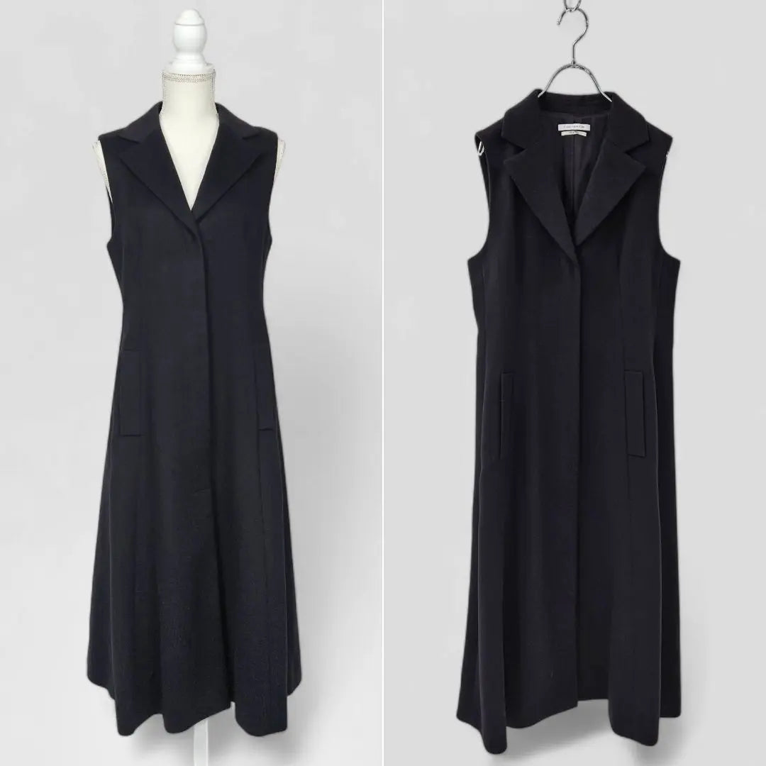 [Extremely beautiful] Foxy 100% cashmere vest gilet coat 40 black