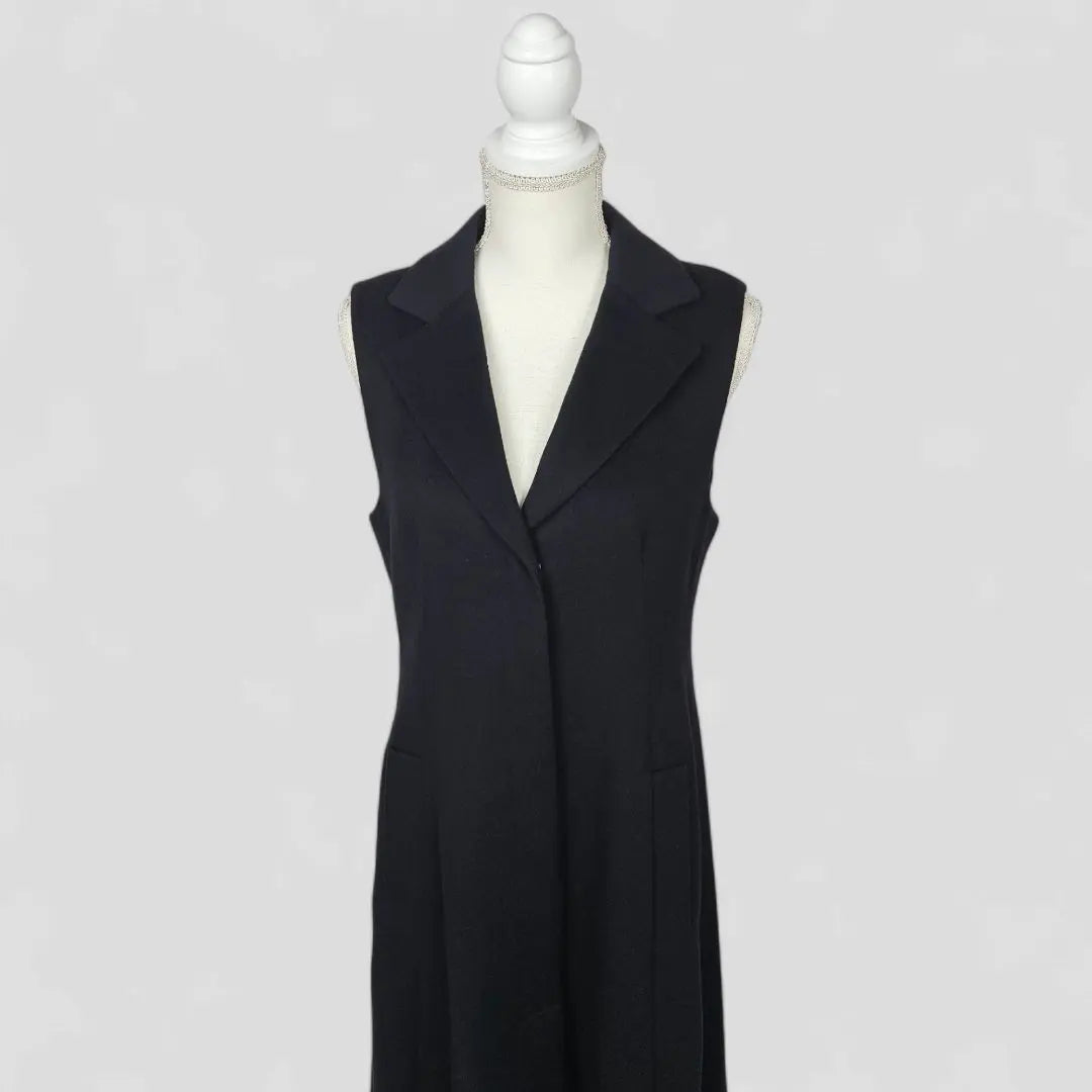 [Extremely beautiful] Foxy 100% cashmere vest gilet coat 40 black