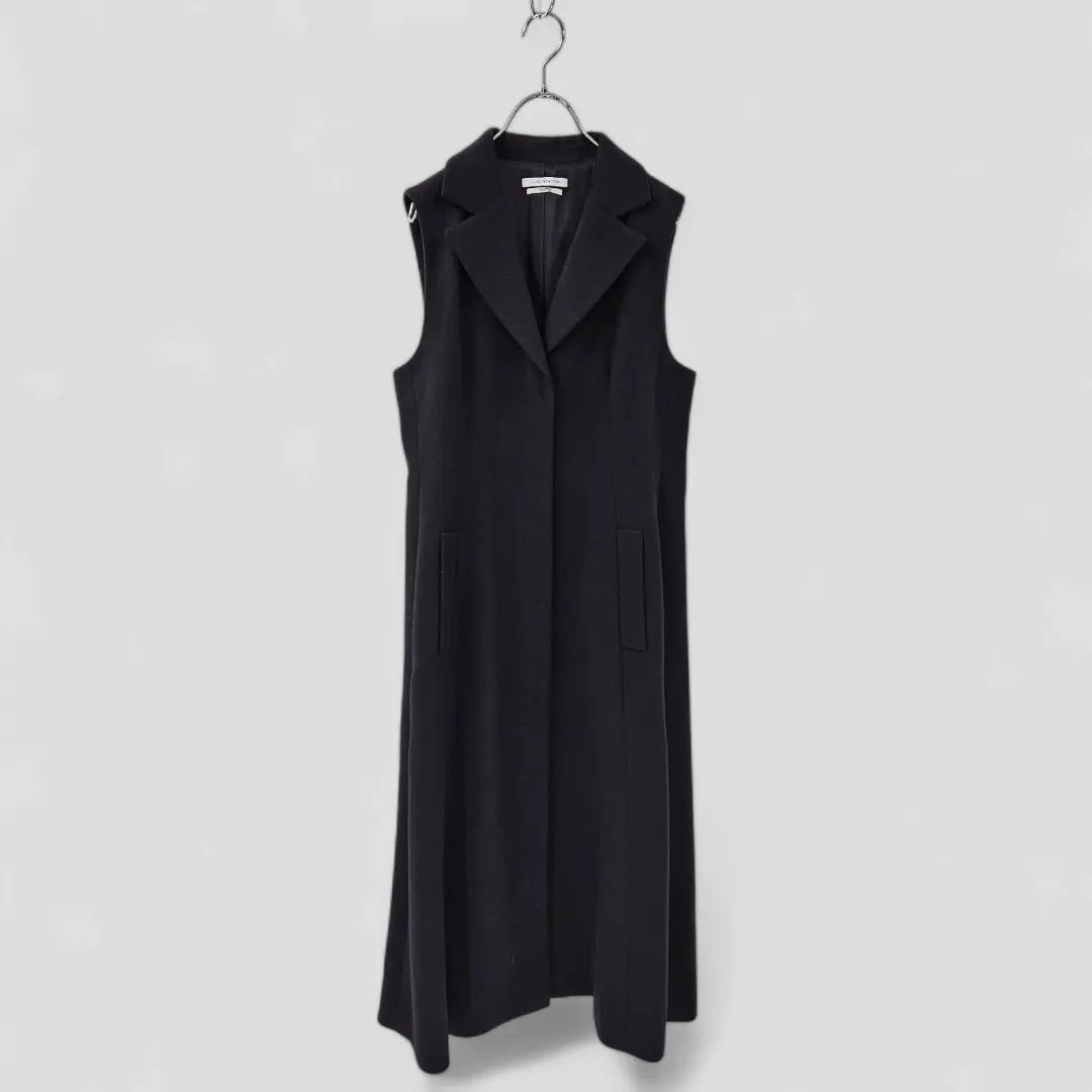 [Extremely beautiful] Foxy 100% cashmere vest gilet coat 40 black