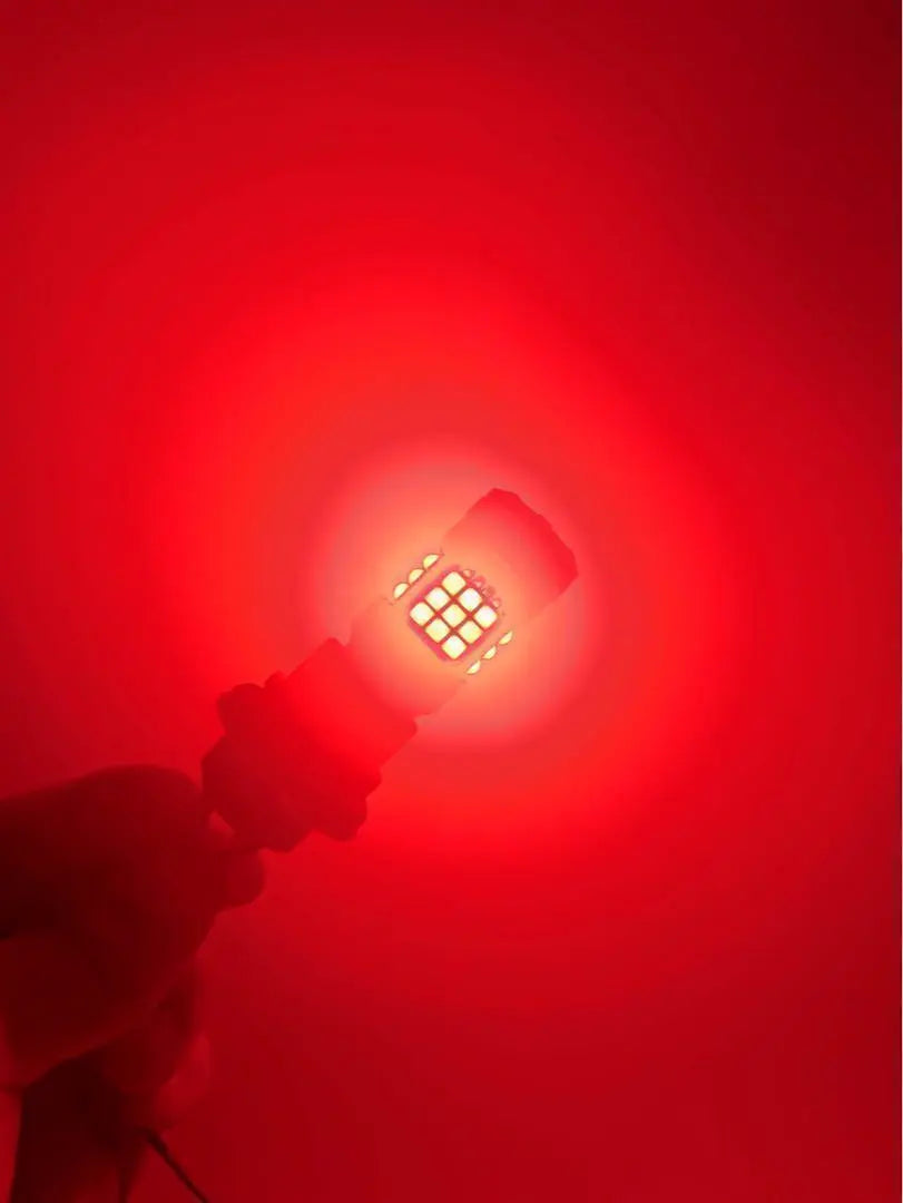 Lámpara de freno roja de una sola bombilla S25, luz trasera LED roja 1156 128