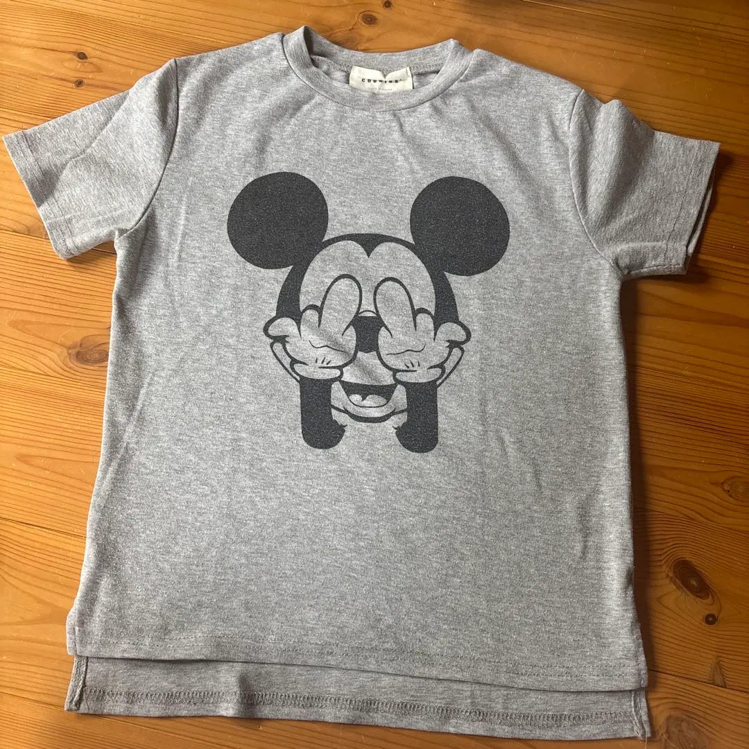 Camiseta Mickey Mouse Manga Corta Gris Erme Ney | ミッキーマウス 半袖Tシャツ グレー ディズニー